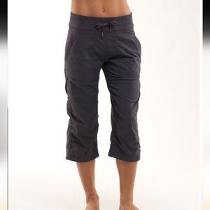 Lululemon Studio Crop Charcoal Grey Pants Size 10 Activewear Hiking